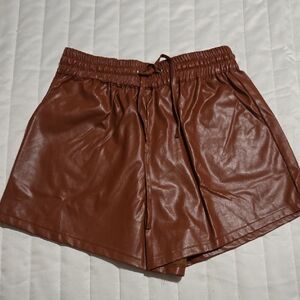 Lulu's Faux Leather Shorts